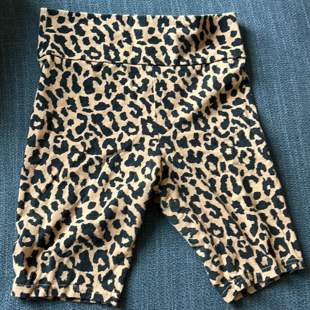 Cheetah biker shorts